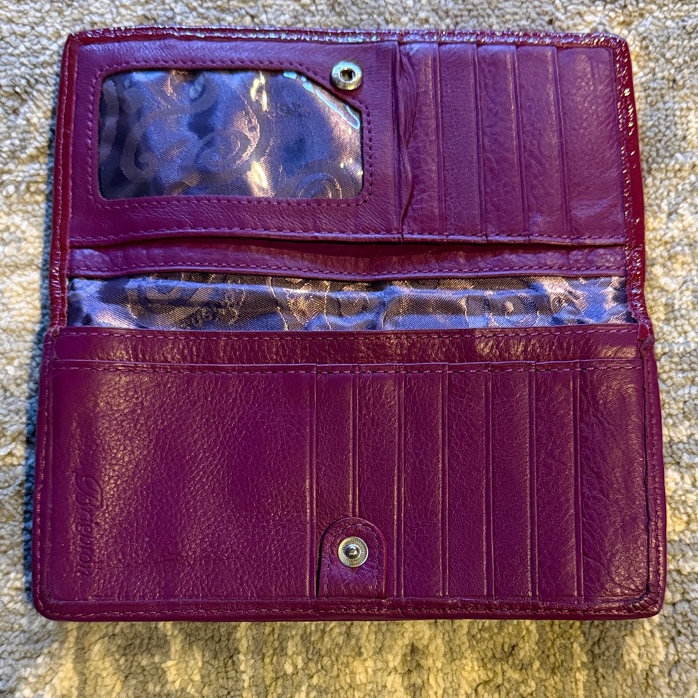 Brighton Purple Studded Leather Wallet - Picture 2 of 8